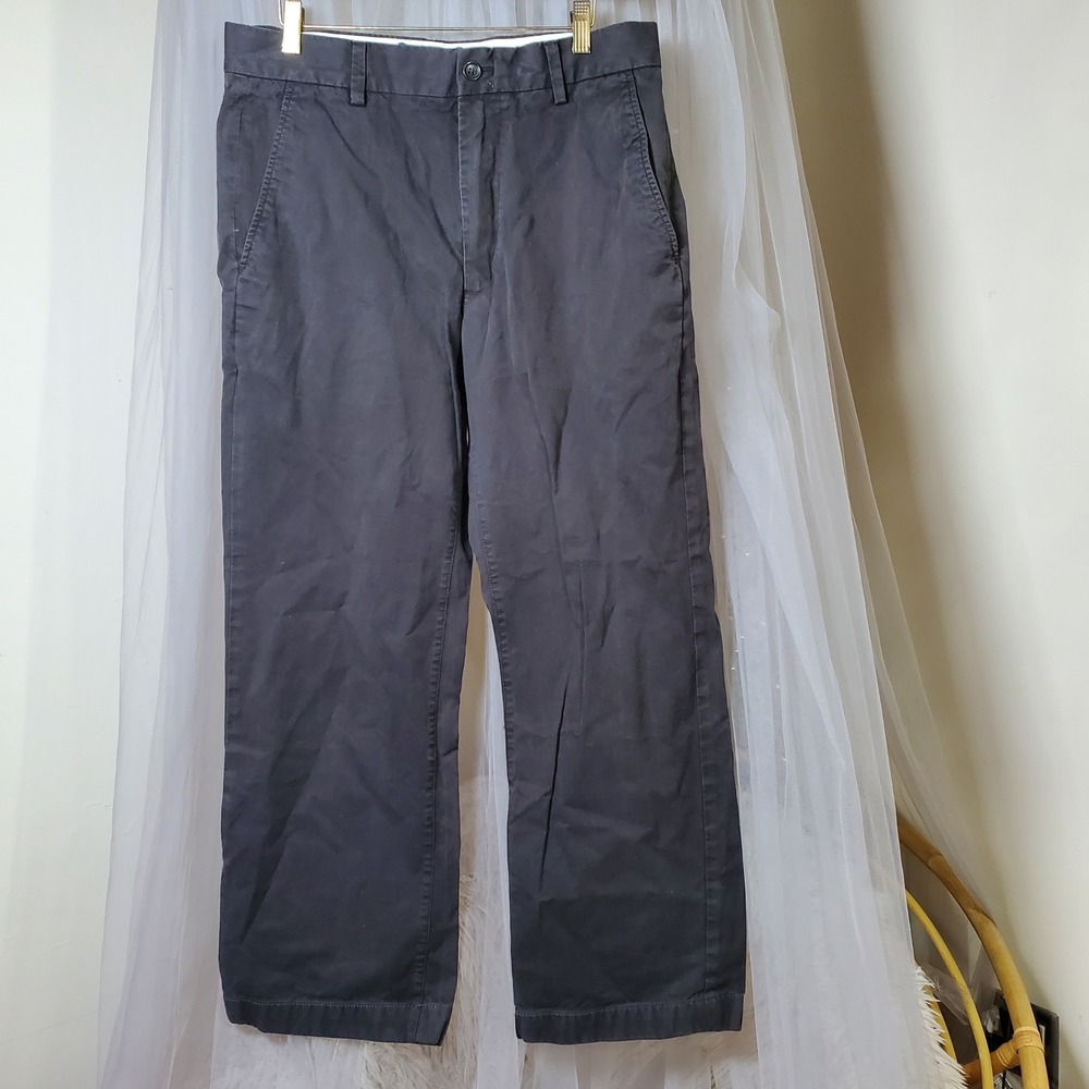 Banana Republic Relaxed Cotton Chinos Smart Casual Charcoal 35x30 Minimalist